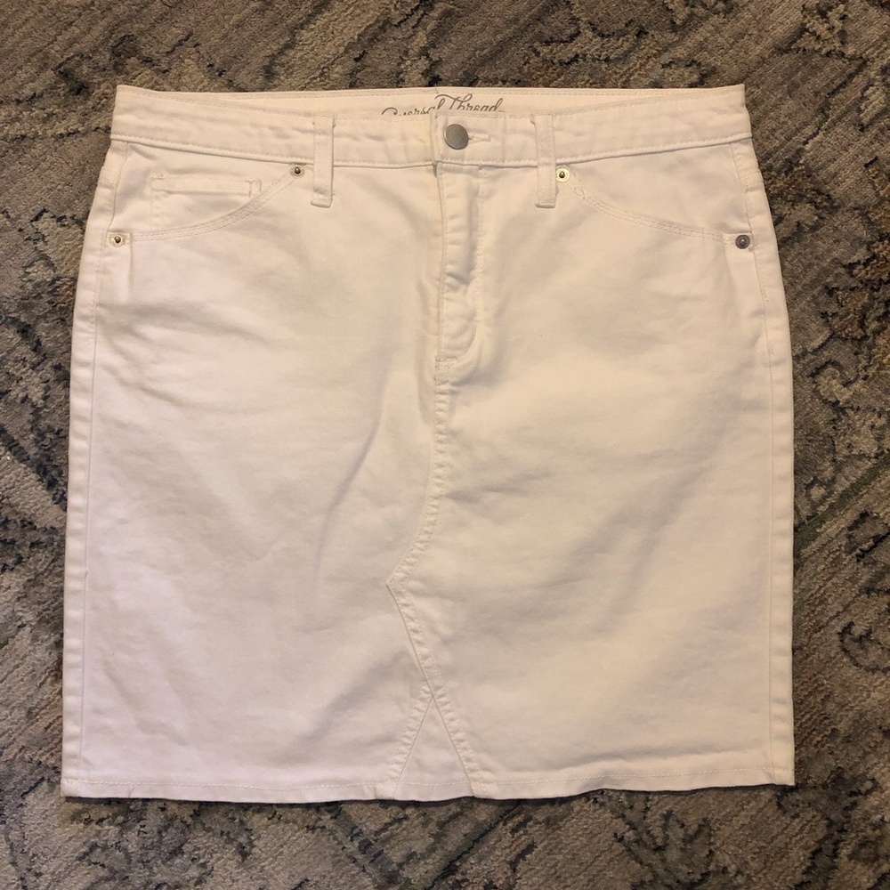 Universal Thread White Denim Skirt